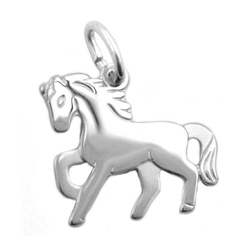 Anhänger Pferd glänzend Silber 925