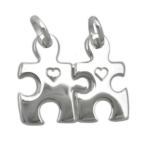 Anhänger 2 Herzen Silber 925