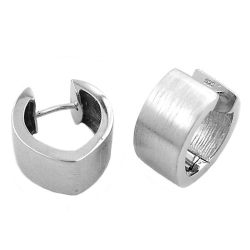 Creolen spitzoval rhodiniert Silber 925