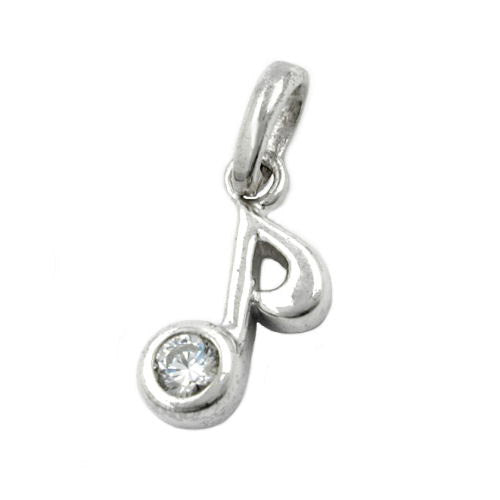 Anhänger Musiknote Zirkonia Silber 925