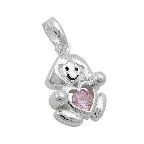 Anhänger Mädchen pink Silber 925