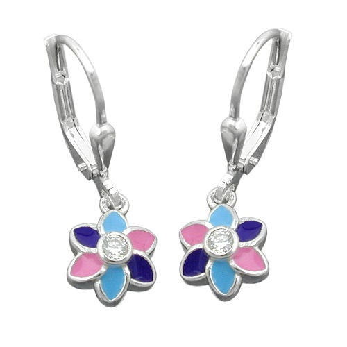 Ohrringe Brisur Blume Zirkonia Silber 925