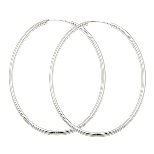 Creolen 51/41mm oval Silber 925