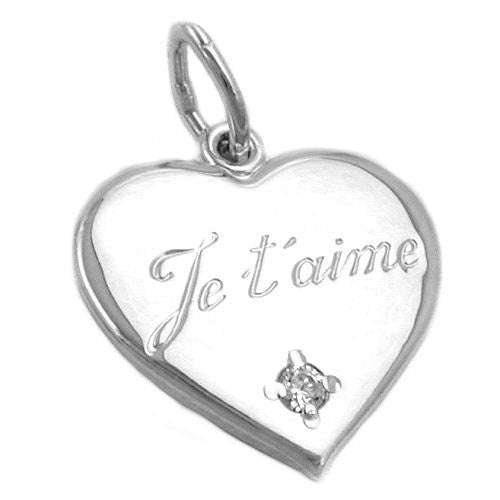 Anhänger Herz Je t-aime Silber 925