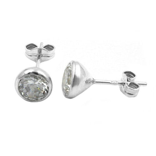 Ohrstecker Zirkonia weiß Silber 925