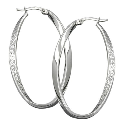 Creolen oval geschwungen Silber 925