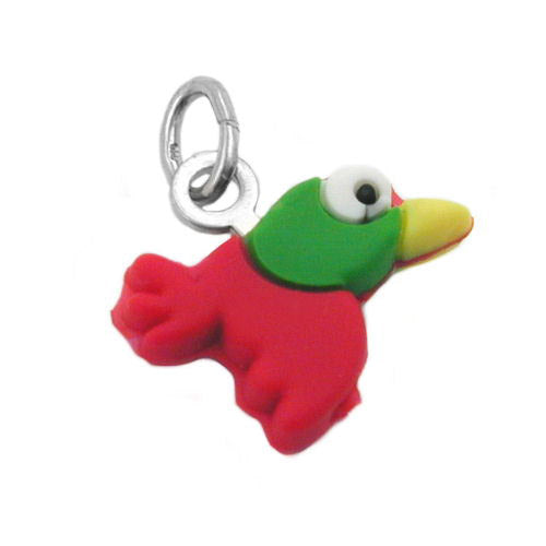 Anhänger Vogel bunt Silber 925
