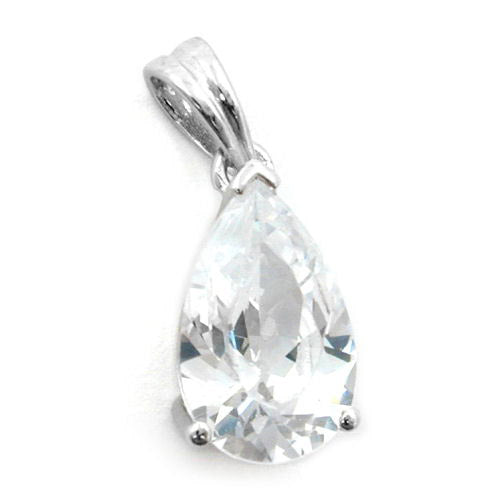 Anhänger Tropfen Zirkonia Silber 925