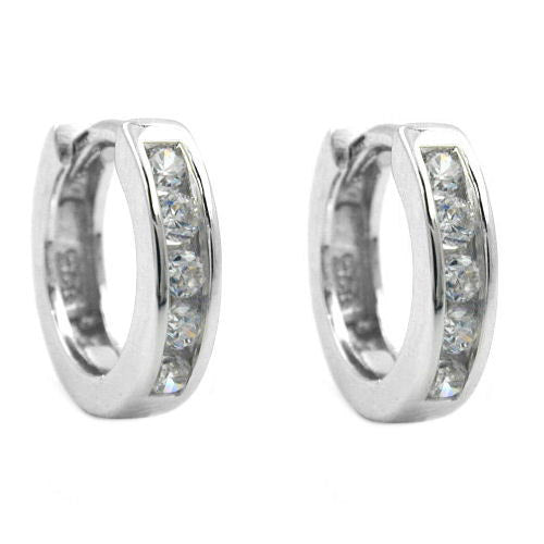Creolen Zirkonia weiss Silber 925