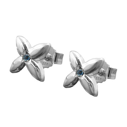 Ohrstecker kl. Blüte synth Spinell 925