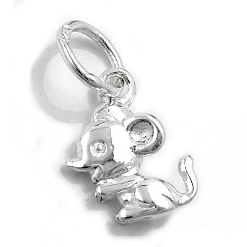 Anhänger Maus glänzend Silber 925