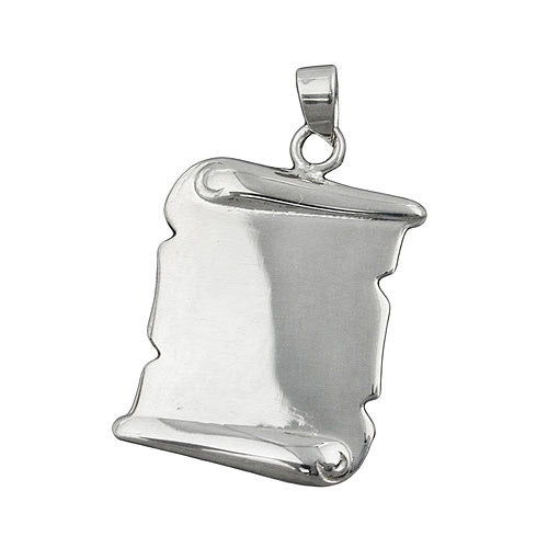 Anhänger Dokumentrolle glänzend Silber 925
