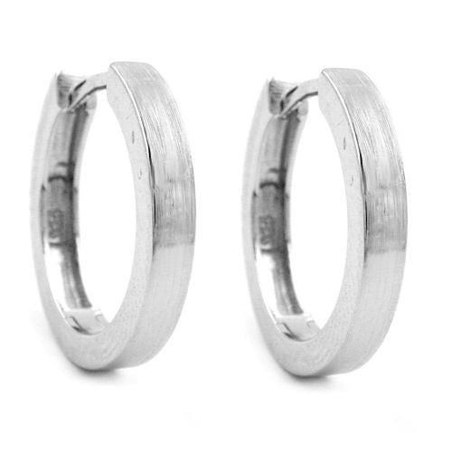 Creolen 18x3mm Scharnier Silber 925