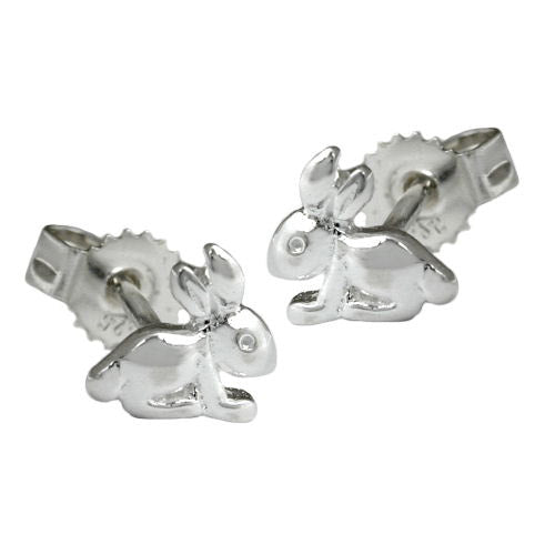 Ohrstecker kleiner Hase Silber 925