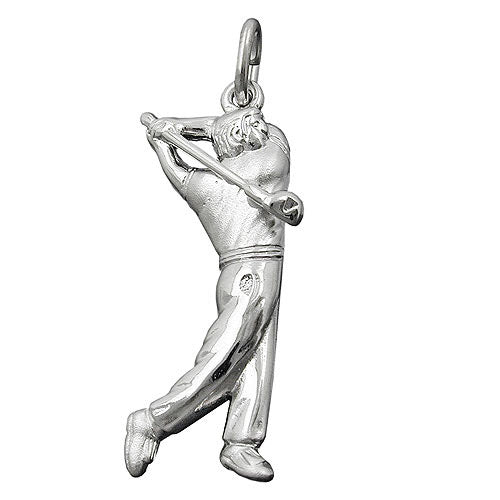 Anhänger Golfer rhodiniert Silber 925