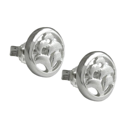 Ohrstecker innen matt Rand glänzend 925