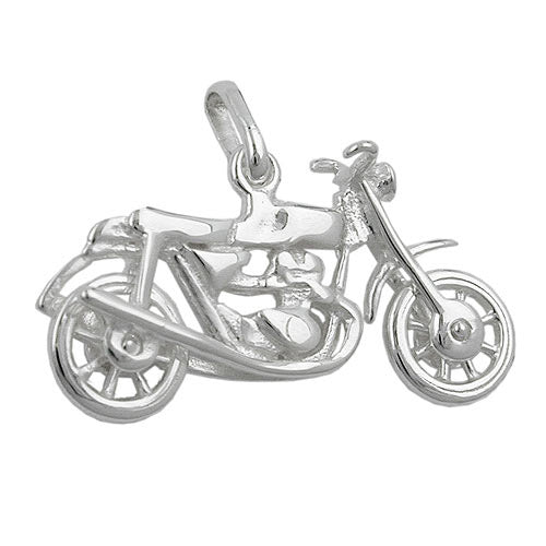 Anhänger altes Motorrad Silber 925