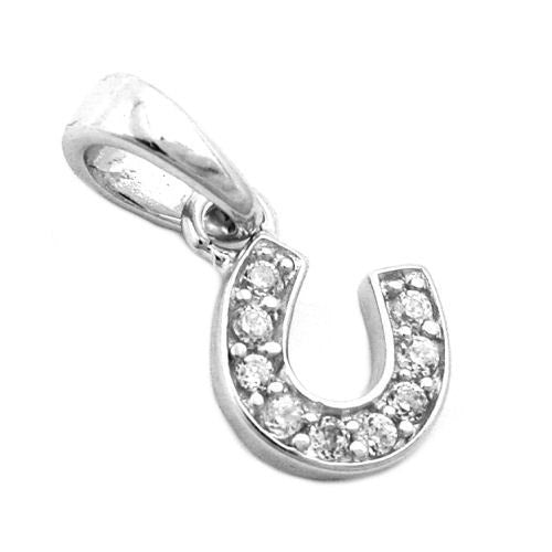 Anhänger Hufeisen Zirkonia Silber 925