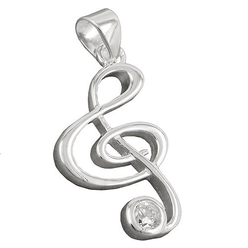 Anhänger Notenschlüssel Silber 925