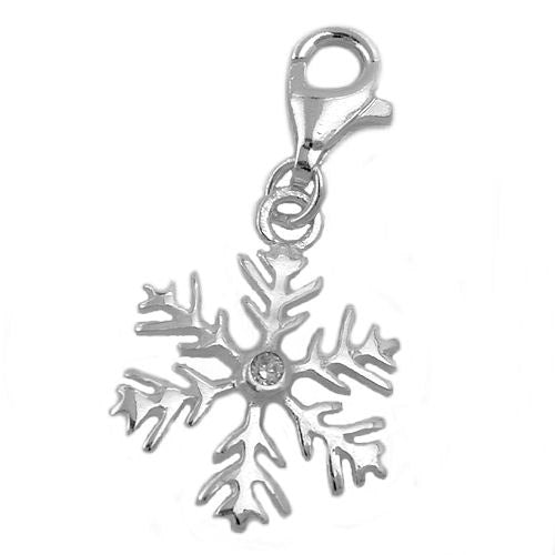 Charm Schneeflocke Silber 925