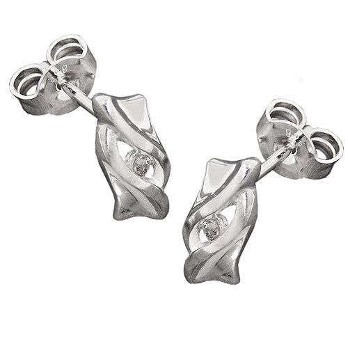 Ohrstecker je Paar 2x Zirkonia Silber 925
