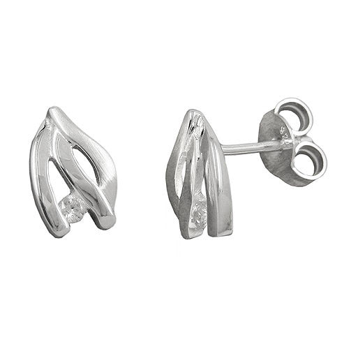 Ohrstecker je Paar 2x Zirkonia Silber