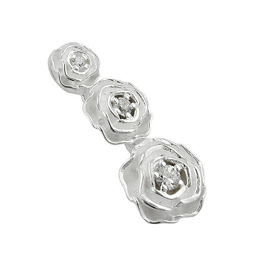 Anhänger Rosen mit Zirkonia Silber 925