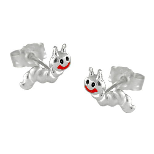 Ohrstecker Wurm Silber 925