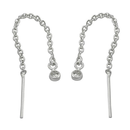 Ohrringe Durchzieher Zirkonia Silber 925