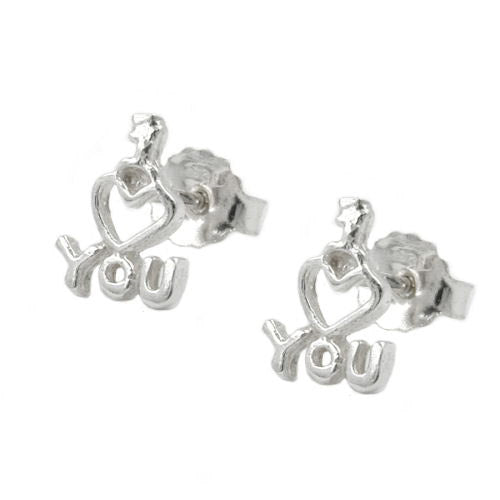 Ohrstecker I LOVE YOU Silber 925