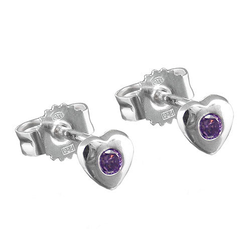 Ohrstecker Zirkonia-amethyst Silber 925