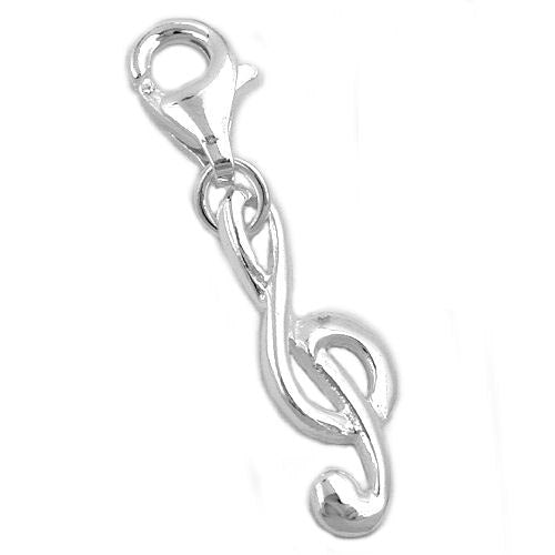 Charm Notenschlüssel Silber 925