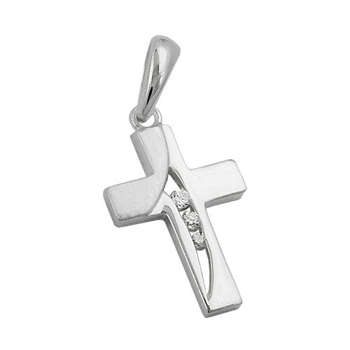 Anhänger Kreuz mit Zirkonia Silber 925