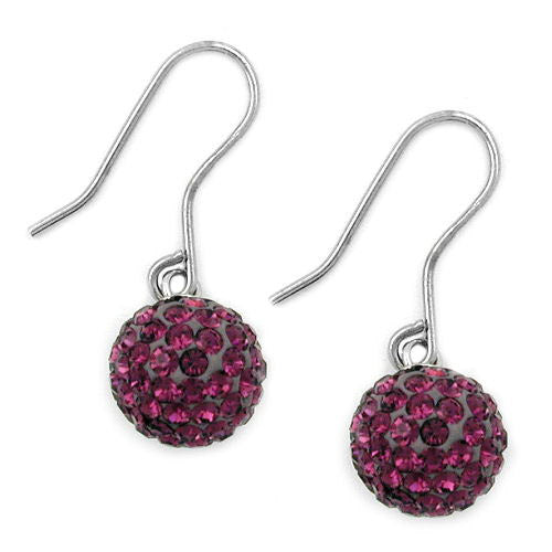 Ohrringe Ohrhaken 10mm amethyst Silber 925