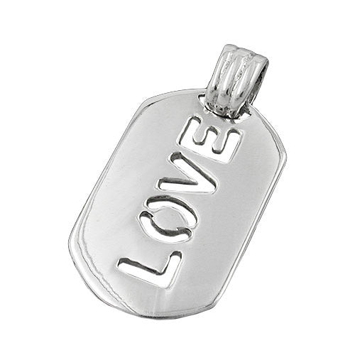 Anhänger Platte mit LOVE Silber 925