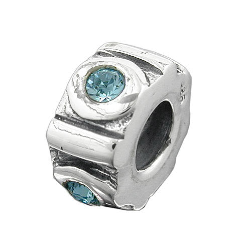 Bead aqua Silber 925