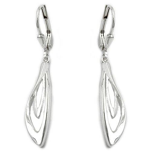 Ohrringe Brisur Ohrring glänzend Silber 925