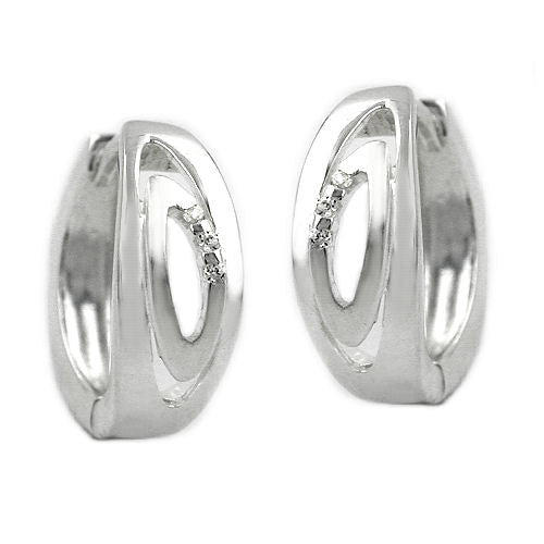 Creolen Zirkonia matt-glänzend Silber 925
