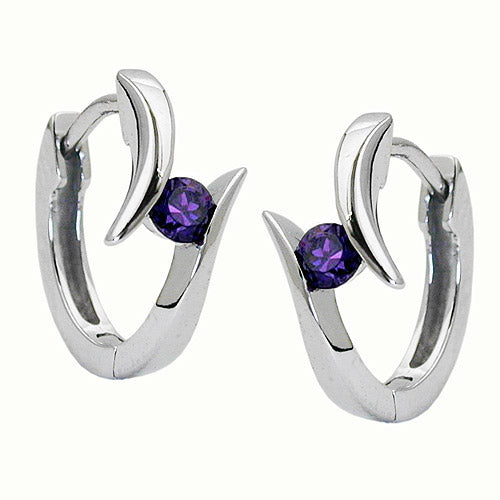 Creolen Zirkonia-amethyst Silber 925