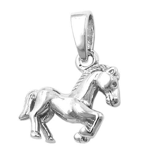 Anhänger Pferd rhodiniert Silber 925