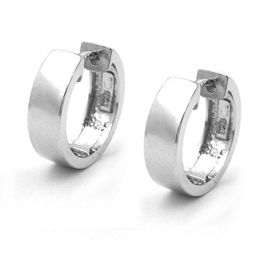 Creolen 4 5mm rhodiniert Silber 925