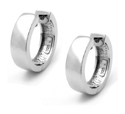 Creolen ca. 17x5mm rhodiniert Silber 925