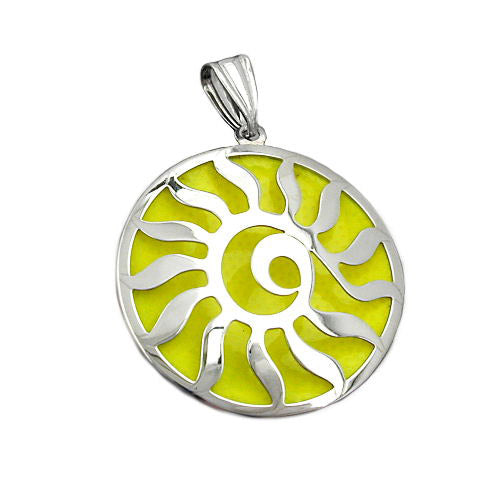 Anhänger Sonne gelbton Silber 925