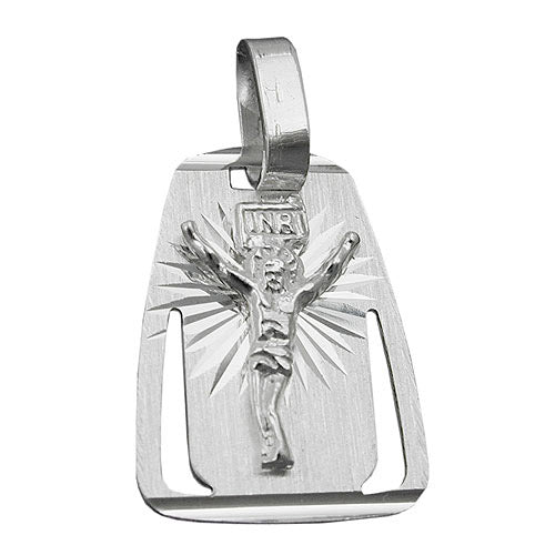 Anhänger Platte mit Jesus Silber 925
