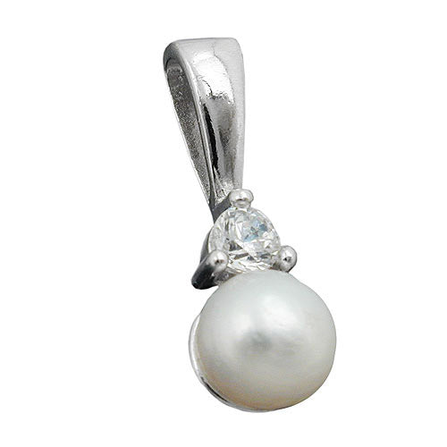 Anhänger Perle mit Zirkonia Silber 925