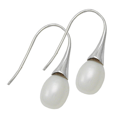 Ohrringe Ohrhaken Tropfen Zuchtperle Silber 925