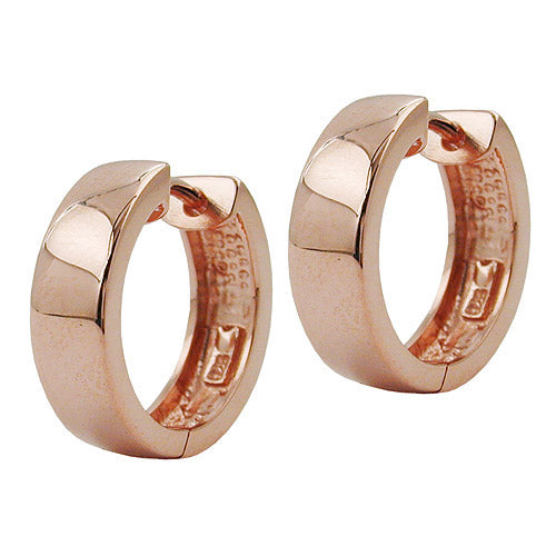 Creolen 17x5mm rosé vergoldet Silber 925