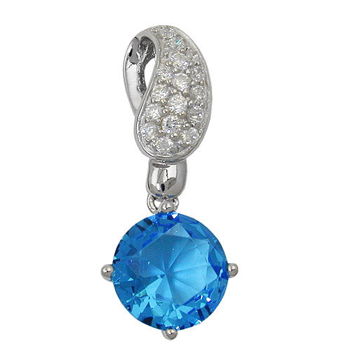 Anhänger Zirkonia hellblau Silber 925