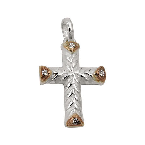 Anhänger Kreuz mit Zirkonia Silber 925