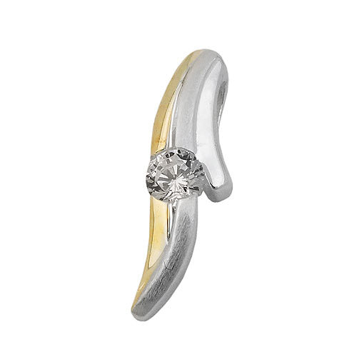 Anhänger bicolor Zirkonia Silber 925